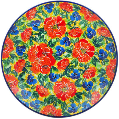 Polish Pottery Plate 10&quot; Flowers Collected On A Sunny Day UNIKAT
