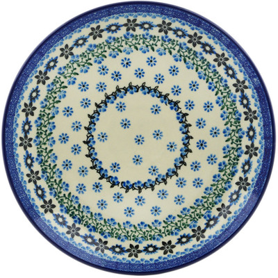 Polish Pottery Plate 10&quot; Flowers On The Water