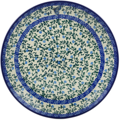 Polish Pottery Plate 10&quot; Flowery Vines