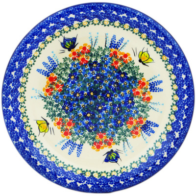 Polish Pottery Plate 10&quot; Flutters In The Wind UNIKAT