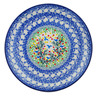 Polish Pottery Plate 10&quot; Free Flock UNIKAT