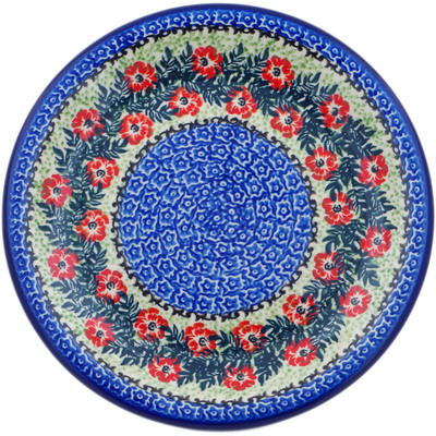 Polish Pottery Plate 10&quot; Front Porch Blooms