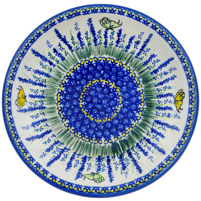 Polish Pottery Plate 10" Garden Whispers UNIKAT