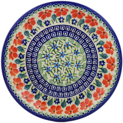 Polish Pottery Plate 10" Grecian Fields