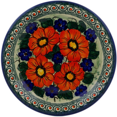 Polish Pottery Plate 10&quot; Havana UNIKAT