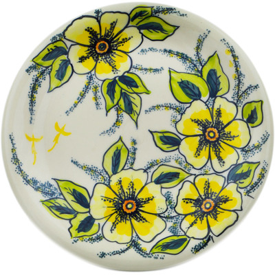Polish Pottery Plate 10&quot; Hawaii Sunshine UNIKAT