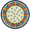 Polish Pottery Plate 10&quot; Hawaiin Wreath