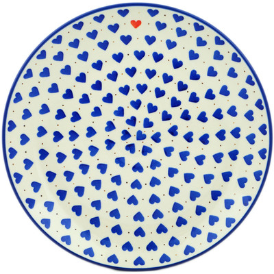 Polish Pottery Plate 10&quot; Heart Of Hearts