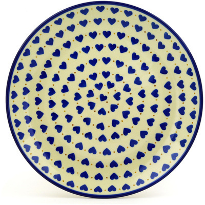 Polish Pottery Plate 10&quot; Hearts Delight