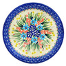 Polish Pottery Plate 10&quot; Hidden Beauty UNIKAT