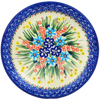 Polish Pottery Plate 10&quot; Hidden Beauty UNIKAT