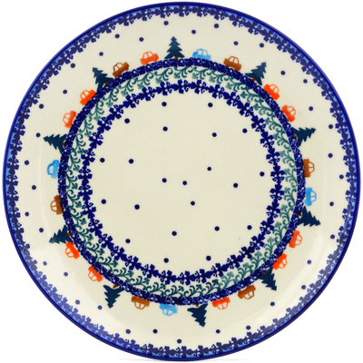 Polish Pottery Plate 10&quot; Holiday Drive