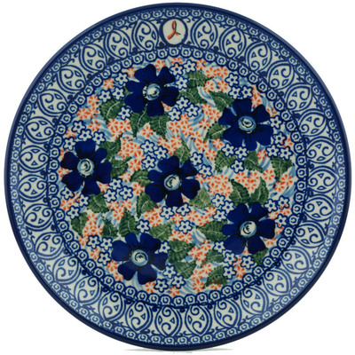 Polish Pottery Plate 10&quot; Hope Flower UNIKAT