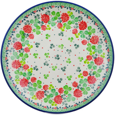 Polish Pottery Plate 10&quot; Hydrangea Wreath