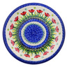 Polish Pottery Plate 10&quot; Joyful Butterflies UNIKAT