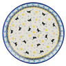 Polish Pottery Plate 10&quot; Kitten Paw Surprise