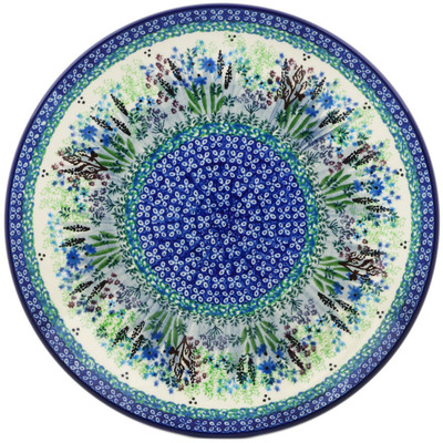 Polish Pottery Plate 10&quot; Lavender Meadow UNIKAT