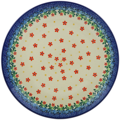 Polish Pottery Plate 10&quot; Little Flowers