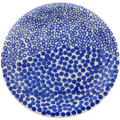 Polish Pottery Plate 10&quot; Lots O&#039; Dots UNIKAT