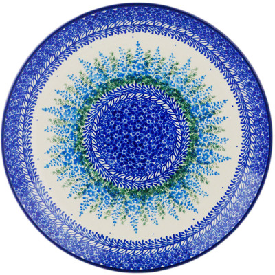 Polish Pottery Plate 10&quot; Lupine Circle
