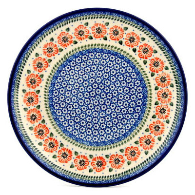 Polish Pottery Plate 10&quot; Marigold Morning