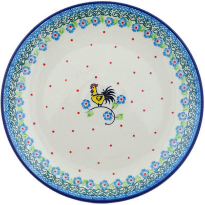 Polish Pottery Plate 10&quot; Moring Greeting