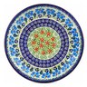Polish Pottery Plate 10&quot; Pansy Morning