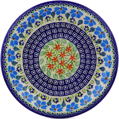 Polish Pottery Plate 10&quot; Pansy Morning