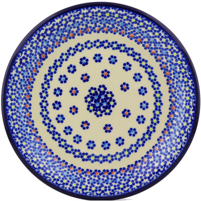 Polish Pottery Plate 10&quot; Pansy Plenty