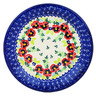 Polish Pottery Plate 10&quot; Pansy Wreath UNIKAT
