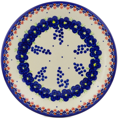 Polish Pottery Plate 10&quot; Passion Poppy