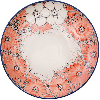 Polish Pottery Plate 10&quot; Peachy Keen UNIKAT