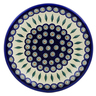 Polish Pottery Plate 10&quot; Peacock