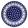 Polish Pottery Plate 10&quot; Peacock Pines