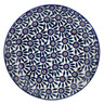 Polish Pottery Plate 10&quot; Peacock Train UNIKAT