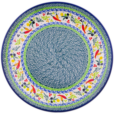 Polish Pottery Plate 10&quot; Perfect Peppers UNIKAT