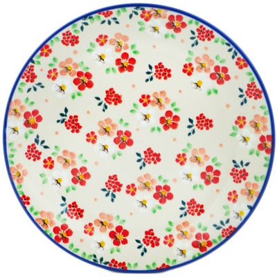 Polish Pottery Plate 10&quot; Pink Divinity UNIKAT