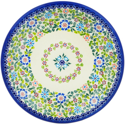 Polish Pottery Plate 10&quot; Playground Meadow UNIKAT