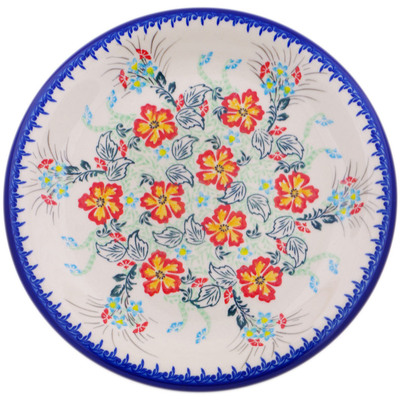 Polish Pottery Plate 10&quot; Plumes Of Paradise UNIKAT