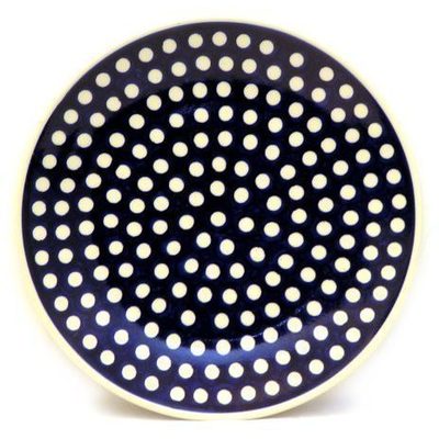 Polish Pottery Plate 10&quot; Polka Dot