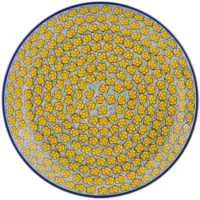Polish Pottery Plate 10" Popcorn Field UNIKAT
