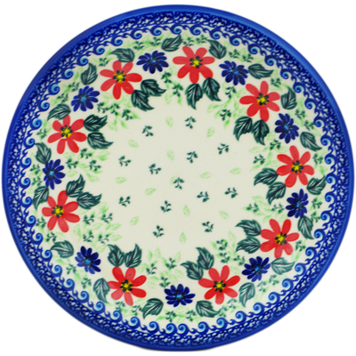 Polish Pottery Plate 10&quot; Poppies Obsession UNIKAT