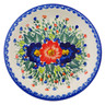 Polish Pottery Plate 10&quot; Poppy Trio UNIKAT