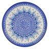 Polish Pottery Plate 10&quot; Powder Blue Butterflies