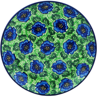 Polish Pottery Plate 10&quot; Quilters Floral UNIKAT