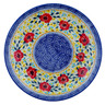 Polish Pottery Plate 10&quot; Rainbow Field UNIKAT