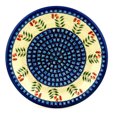 Polish Pottery Plate 10&quot; Red Berries