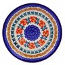 Polish Pottery Plate 10&quot; Red Cornflower