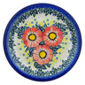 Polish Pottery Plate 10&quot; Red Daisy Delight