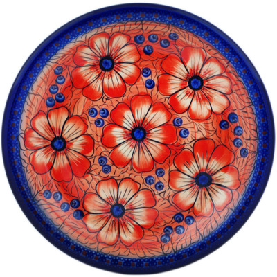 Polish Pottery Plate 10&quot; Red Hot Summer